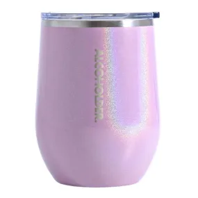 Stemless Vacuum Insulated Wine Tumbler in Glitter Pink- 355ML