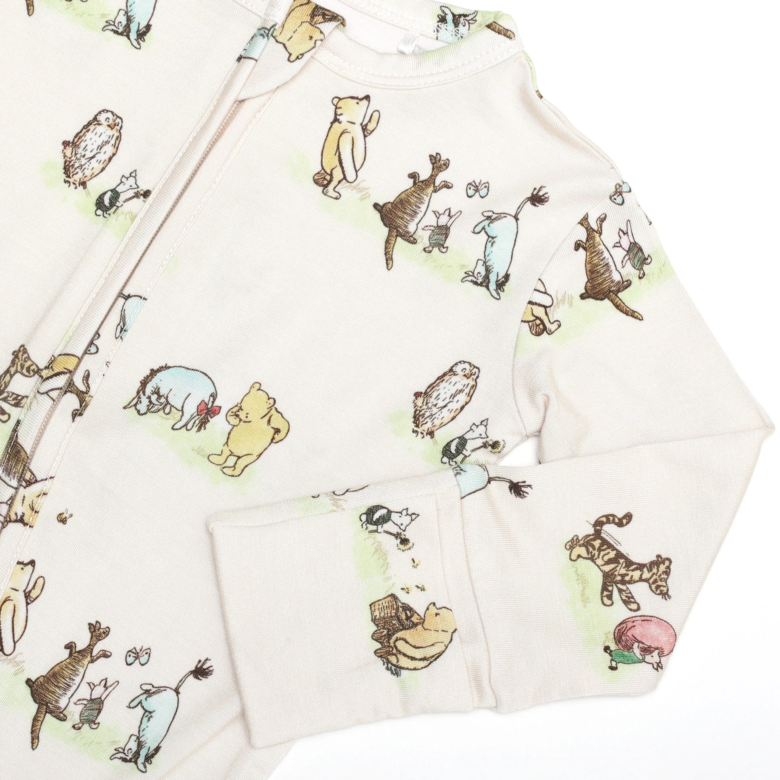 Sweet Summer Vintage Pooh - Bamboo Zippy Romper