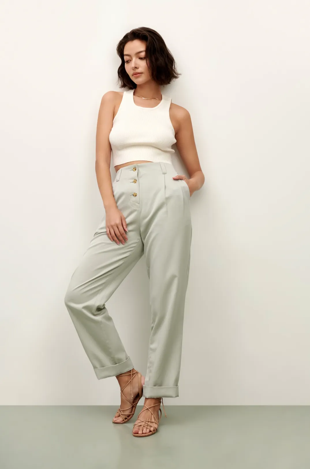 The Lili Knit Tank Top - Tofu