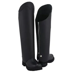 Unisex Tall Leather Half Chaps w/ Back Zipper